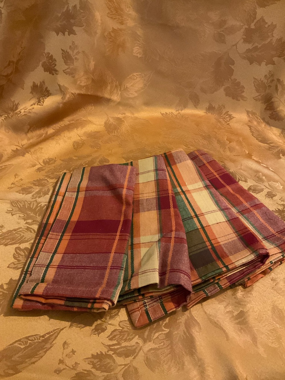 Harvest Color Plaid Napkins Set of 4